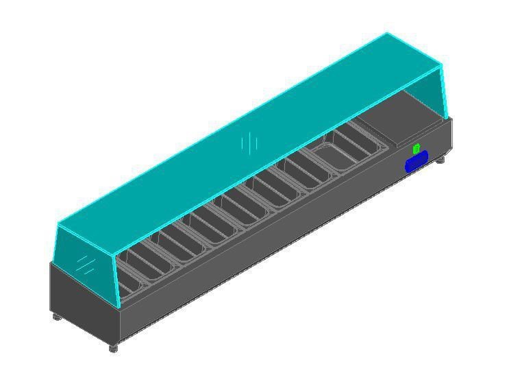 Витрина vrtg 1835 д/стола Hicold pz3